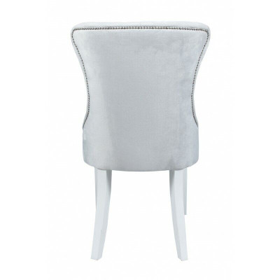 Designer Graue Stühle Chesterfield Design Polster Stuhl-Garnitur 4-er Set 