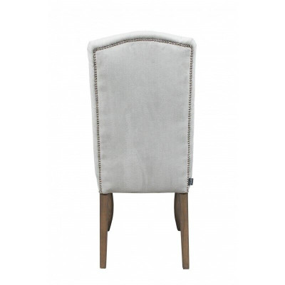 Graue Chesterfield x6 Lehnstühle Designer Holzfüße Luxuriöses 6-er Set