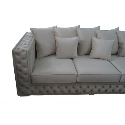 Chesterfield Design Sofa Eckcouch Polster Sitz Eckgarnitur Moderne Textil