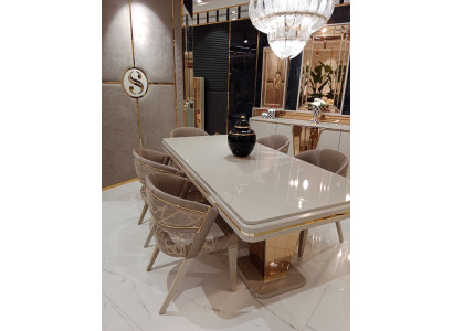 Luxuriöser 6x Stühle Klare Linien und Eleganz Ergänzung für jedesder Innenraum