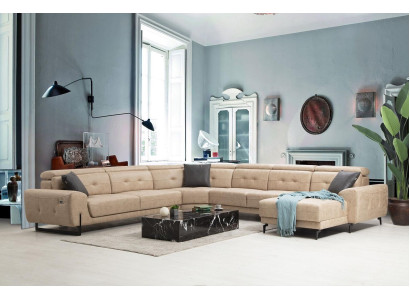 Ecksofa U-Form Sitzmöbel Designer Sitzmöbel Modern Sofa Couch Polster