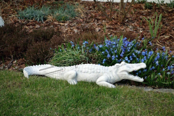 Garten Dekoration Krokodil Terrasse Stein Figuren Figur Statue