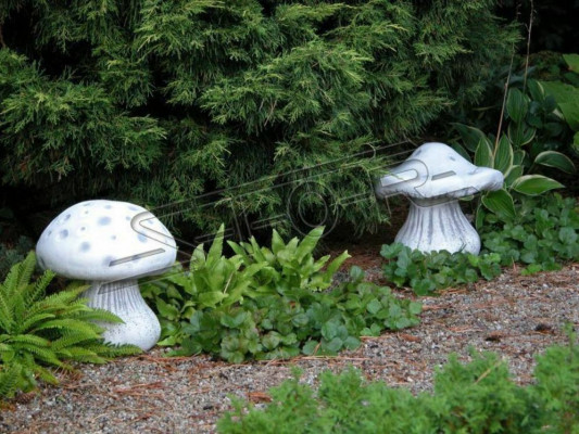 Garten Dekoration Pilz Terrasse Stein Figuren Figur Dekor Natur Statue