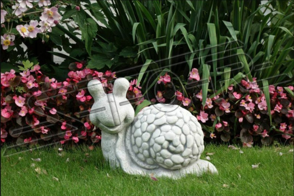 Garten Dekoration Schnecke Terrasse Stein Figuren Figur Deko
