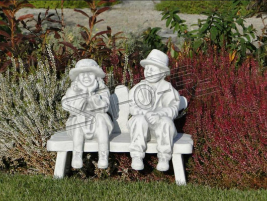 Junge Sitzende Figur Statue Figuren Skulptur Statuen Garten Dekoration S105002