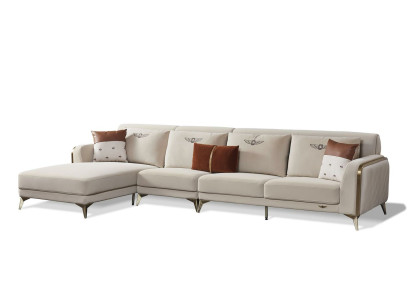 Ecksofa Grau Stoff L Form Sofa Couch Design Couch Polster Textil Modern
