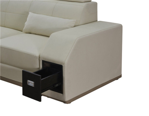 Ecksofa Ledersofa Big U Form Wohnlandschaft Sofa Couch Garnitur