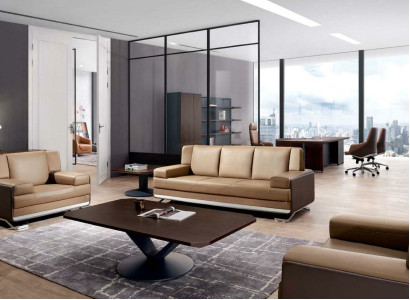 Sofagarnitur 3+1 Sitzer Kunstleder Relax Modern Set Design Sofas Polster