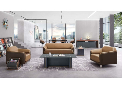Sofagarnitur 3+1 Sitzer Design Sofa Polster Moderne Couchen Set Büro