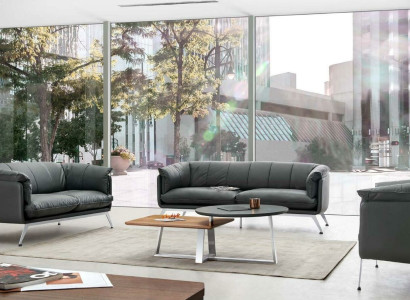 Sofagarnitur 3-1 Sitzer Set Design Sofas Polster Couchen Kunstleder Relax