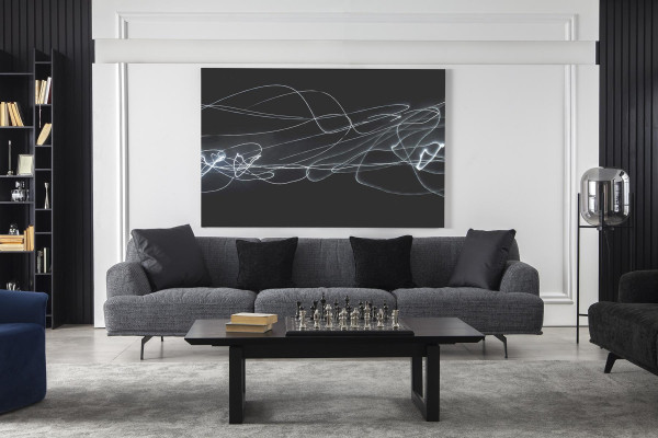 Couch Viersitzer Polster Möbel Stoffsofa Couch 284cm Couchen Big Sofas