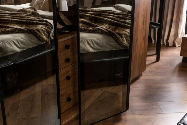 Glasschrank Kleiderschrank Braun Durchsichtig Getönte Glasfronten Schrank Möbel