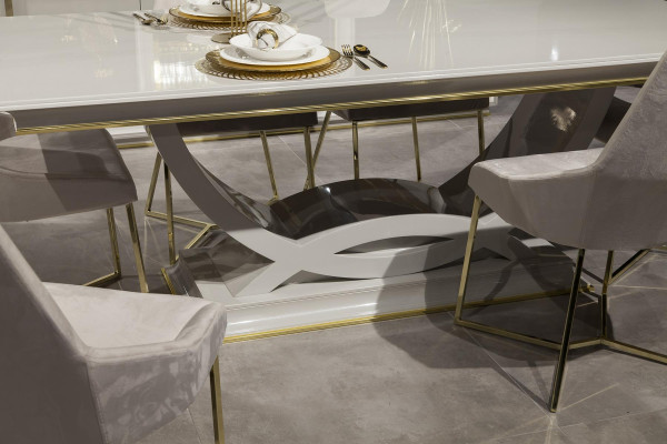 Luxus Esszimmer Set Essgarnituren Esstisch Möbel Set Tisch 6 Lehnstuhl