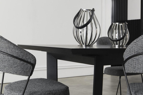 Essgarnitur Schwarzes Esszimmer Set Anrichte Schrank Stühle Esstisch Essgruppe