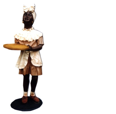 Design Frau mit Blatt Figur Statue Skulptur Figuren Skulpturen Dekoration 7036
