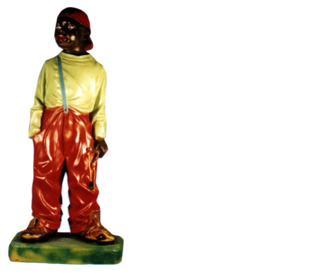 Design Junge mit Steinschleuder Figur Statue Skulptur Figuren Skulpturen 7020