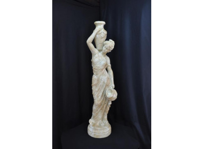 Frau Skulptur Krug Vase Figur Gartenfigur Skulpturen Figuren Wasserträgerin 345