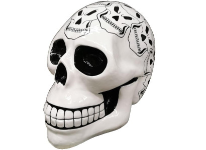 Designer Figur Moderne Figuren Dekoration Schädel Deco Garten Skulptur Skulpture