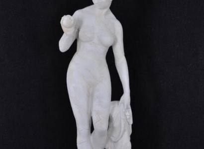 Antik Marmor Stil Statue Eva mit Apfel XXL Figur Statuen Skulptur Deko PG0346
