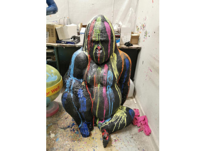 Figuren Statuen Dekoration Deko Gorilla Garten Neu Designer Figur Statue Moderne