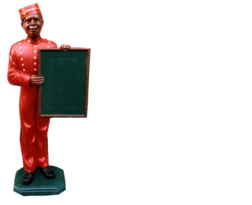 Design Hotel Schild Junge Figur Statue Skulptur Figuren Skulpturen Dekoration