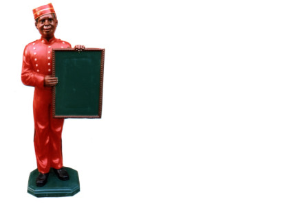 Design Hotel Schild Junge Figur Statue Skulptur Figuren Skulpturen Dekoration