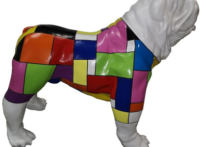 Abstrakter Hund Figur Statue Figuren Dekoration Garten Skulptur Skulpturen 75x90
