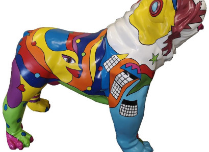 Abstraktes Hund Design Wohn Deko Skulpturen Statuen Figuren Figur Dekoration