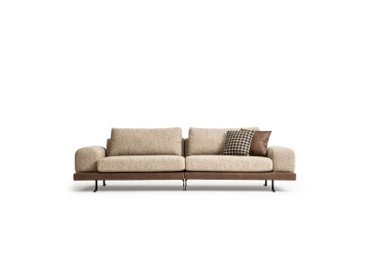 Beiges Sofa Luxus Dreisitzer Moderner Stil Wohnzimmer Couch Polstermöbel