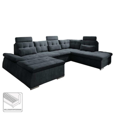 Ecksofa UForm Sofa Wohnlandschaft Garnitur Polster Bettfunktion Schlafsofa