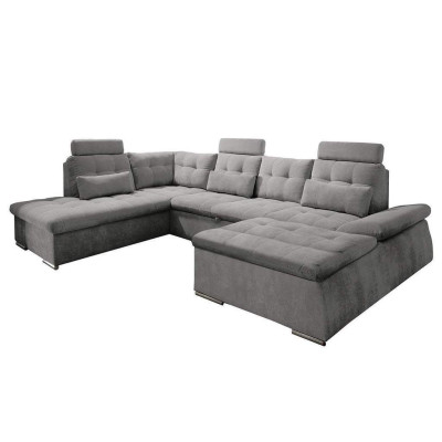 Ecksofa U-Form Sofa Wohnlandschaft Garnitur Bettfunktion Polster Design