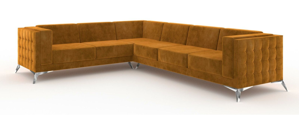 Ecksofa L-Form Stoff Couch Wohnlandschaft Garnitur Design Modern Sofa