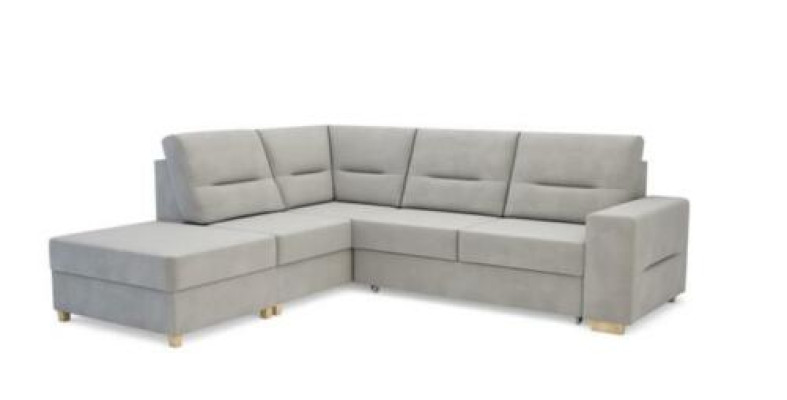 Design Ecksofa L-form Bettfunktion Couch Leder Textil Sofas Eckcouch