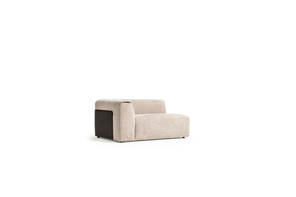 Ecksofa U-form Wohnzimmer Sofa Couch Beiges Polstersofa Wohnlandschaft