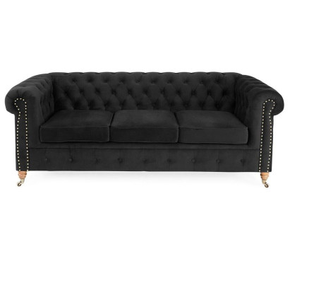 Chesterfield 3 Sitzer Sofa Büro Couch mit Bettfunktion Sofas Couchen Dreisitzer