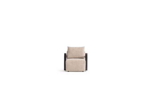 Sitzgruppe Taupe Wohnzimmer Wohnlandschaft Polstermöbel L-Form 3tlg