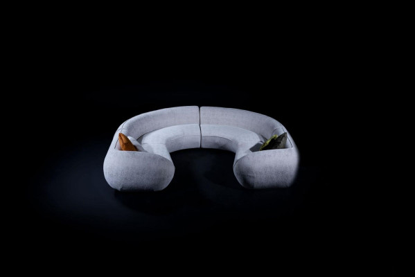 Designes Ecksofa U-Form Polster Wohnzimmer Loungesitzgruppe