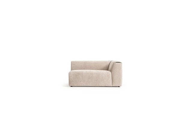 Beiges L-förmiges Ecksofa Wohnzimmer Couch Textil Desginer Moderne