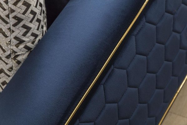 Luxus Ecksofa Royal Blaue Samt Couch Eckgarnitur Sofa Couchen Wohnlandschaft Neu