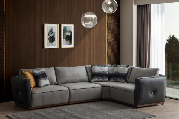 Wohnzimmer Ecksofa Sofas L-Form Sofa Ecke Stoffsofa Luxus Stoff Eckgarnitur Neu