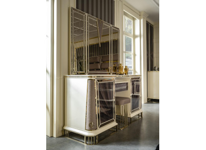 Luxus Schminktisch Design Tisch Konsole Kommode Schminktische Spiegel 2tlg.