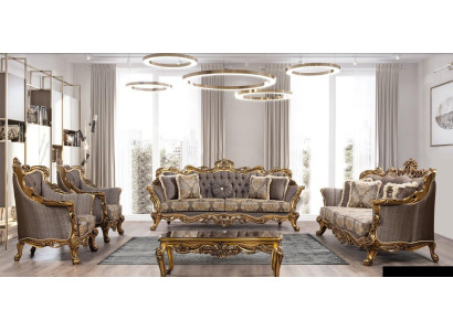 Luxus Garnitur Set 5tlg Sofagarnitur 3+3+1+1 Sitzer Couchtisch Sofa Sofas Sessel