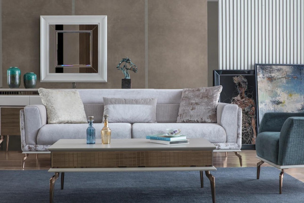 Wohnzimmer Set Garnitur Gruppe Einrichtung Sofa Couchen Couchtisch 3tlg