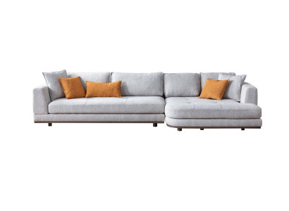Luxus Ecksofa L - Form Modern Möbel von Wohnzimmer Grau farbe Designer