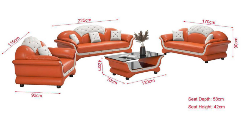 Sofagarnitur Couchgarnitur Ledersofa Sofa Komplette 3tlg Sofas Schwarz