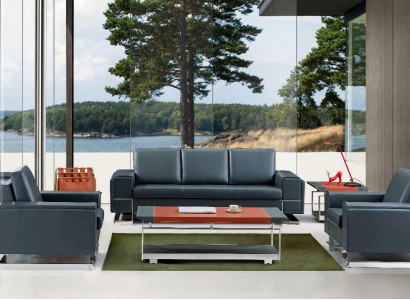 Büro Einrichtung Relax Leder Club Lounge Cocktailsessel Sessel Polster xx