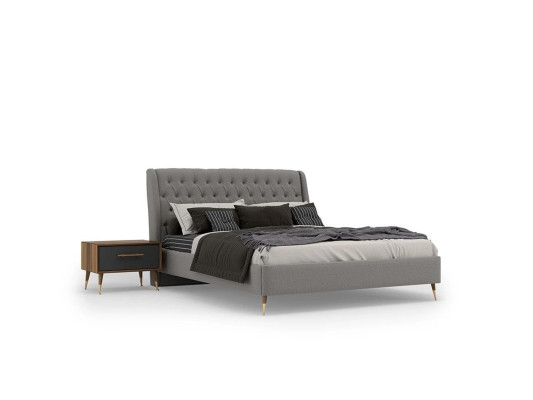Design Schlafzimmer Komplett 5tlg Bett 2x Nachttische Kommode mit Spiegel