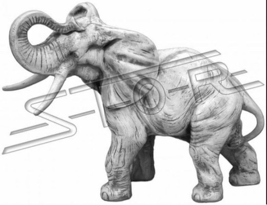 Garten Dekoration Elefant Terrasse Stein Figuren Figur Deko Statue