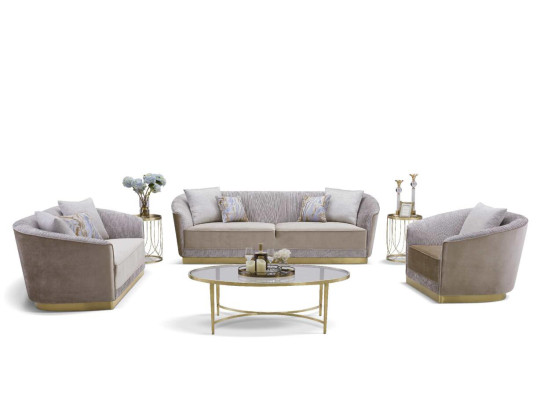 Klassische Wohnzimmer Sofagarnitur Couch Sitzgruppe Polstergruppen Sofa