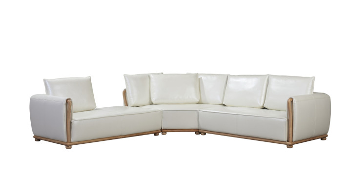 Designer Sofa Garnitur Couch Ecksofa mit Hocker Polster Wohnlandschaft